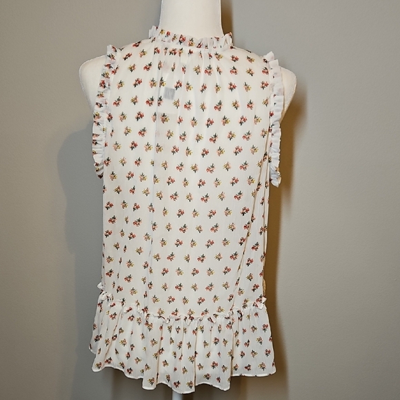 GAP White Floral Ruffle Blouse - Picture 6 of 8